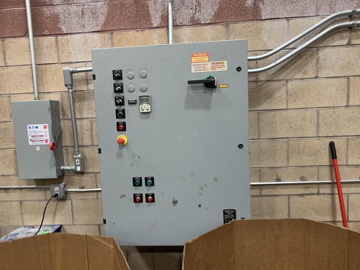 Used SHRED TECH DUAL SHAFT 20HP SHREDDER WITH CONVEYOR