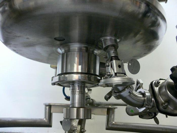 Used Precision 350 Liter Stainless Steel Jacketed Reactor w/ Load Cells, Rated 45 PSI