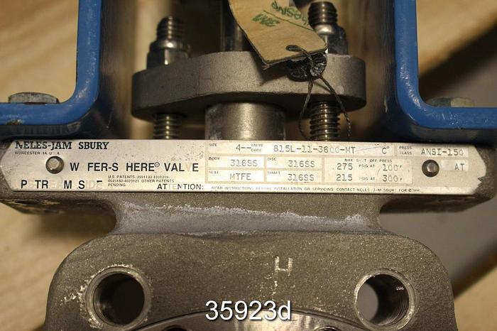 Used Neles Jamesbury 4 815L TT 3600MT 4" Control Butterfly Valve #35923
