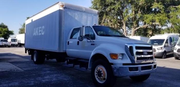 Used 2010 FORD F-750 CREW CAB DRY BOX TRUCK