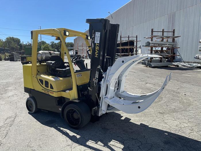 Used 10,000 POUND HYSTER MODEL S100FTBCS FORKLIFT 64" DIAMETER CASCADE CLAMP -PENDING