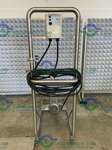 Used Fristam FZX2100 Centrifugal Pump on Stainless Steel Rolling Cart w/ Controller