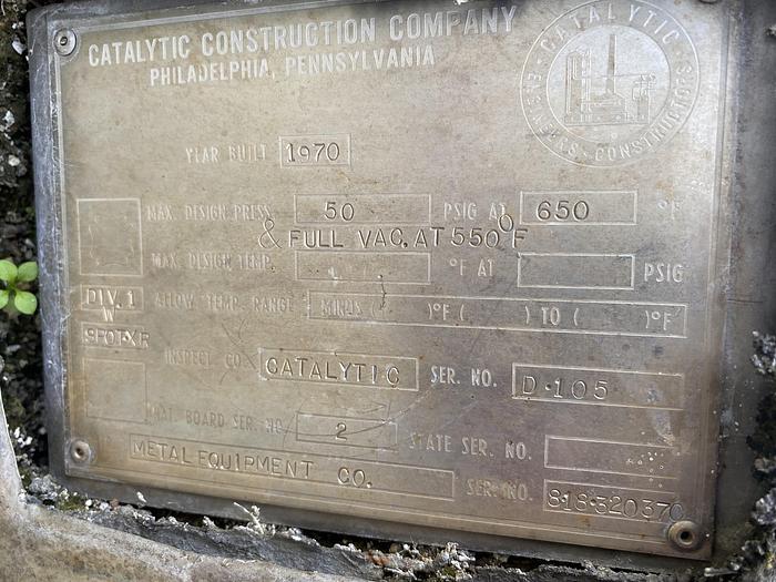 Used Used Metal Equipment Co. 316L stainless steel tray distillation column