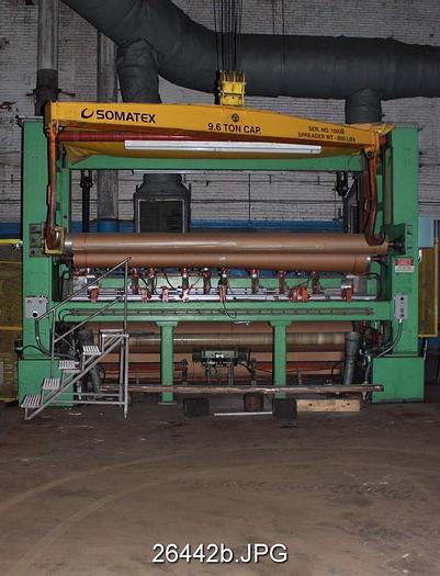 Used Lenox  Shaftless Rewinder, 150" Roll Face, 4000 Fpm, 19.88" Diameter Rolls, 60" Diameter Rewind, 60 Hp Dc Drive Each Drum #26442