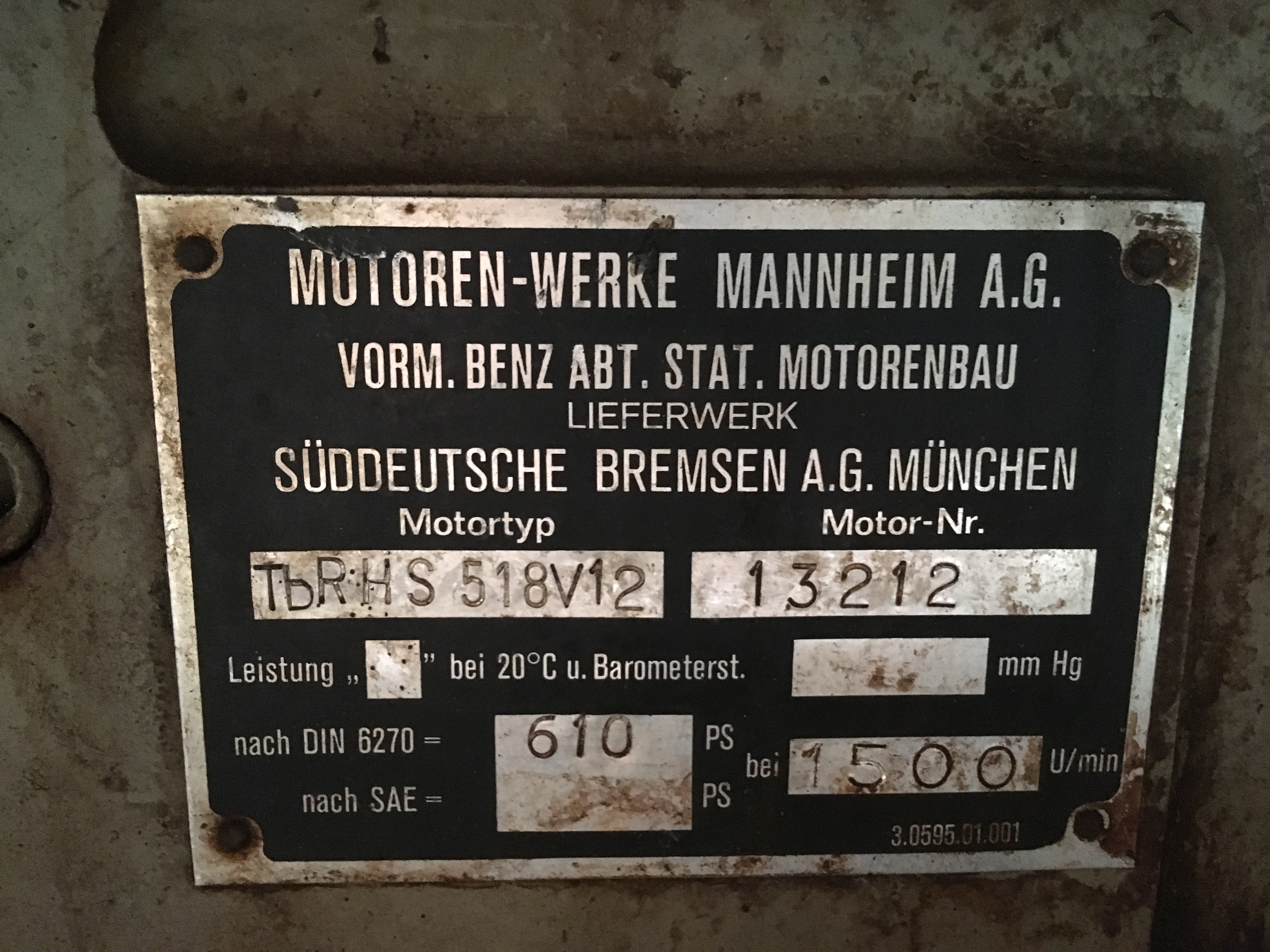 Used 1975 MWM TBRHS 518-V12