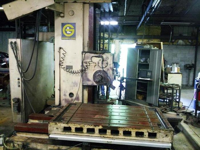 Used Giddings & Lewis Horizontal Boring Mill, E4-T-65, 4" Spindle, X-84", Y-48", 25 HP