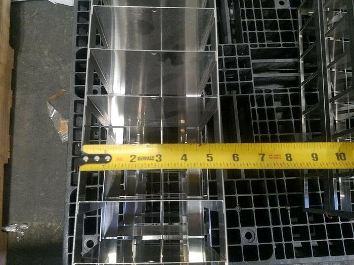 Used 27" X 2" Cell Bank Stainless Steel Stack Trays Racks Pharmaceutical