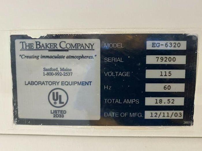 Used Baker EdgeGARD EG-6320 6 Foot Laminar Flow Hood 115V
