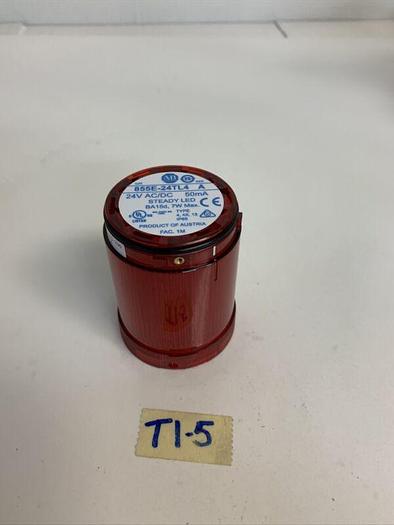 Allen Bradley 855E-24TL4 Red Steady LED Light 855E24TL4 24 V AC/DC Fast Shipping