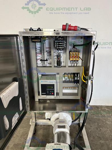 Used Alpha Stainless  2118P12 Rotary Lobe Pump on Stainless Steel Rolling Cart