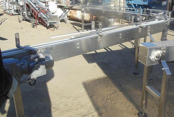 Used Conveyor, Belt, 4.5" x 17', S/st, 90 degree turn #S742977