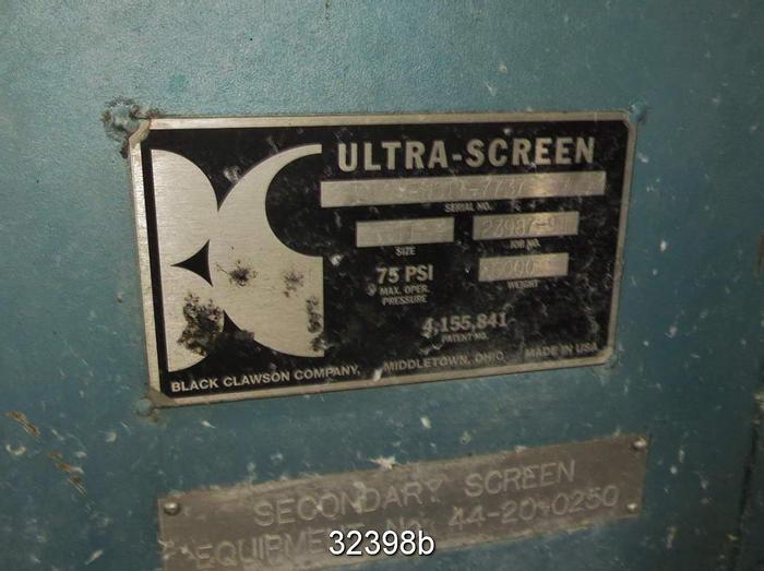 Used Black Clawson Ultra-Screen II Pressure Screen #32398