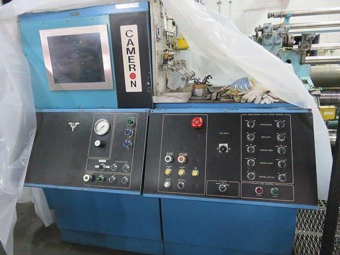 Used 1996 96" CAMERON CENTER SURFACE DUPLEX SLITTER REWINDER