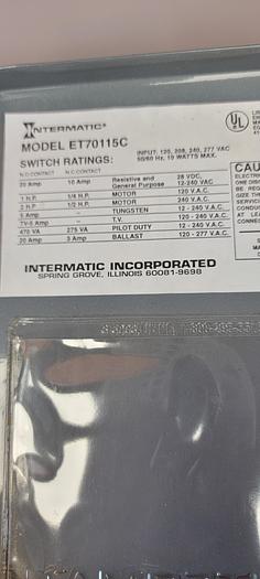 Used INTERMATIC ET70115C DIGITAL TIMER SWITCH CONTROL BOX(103)
