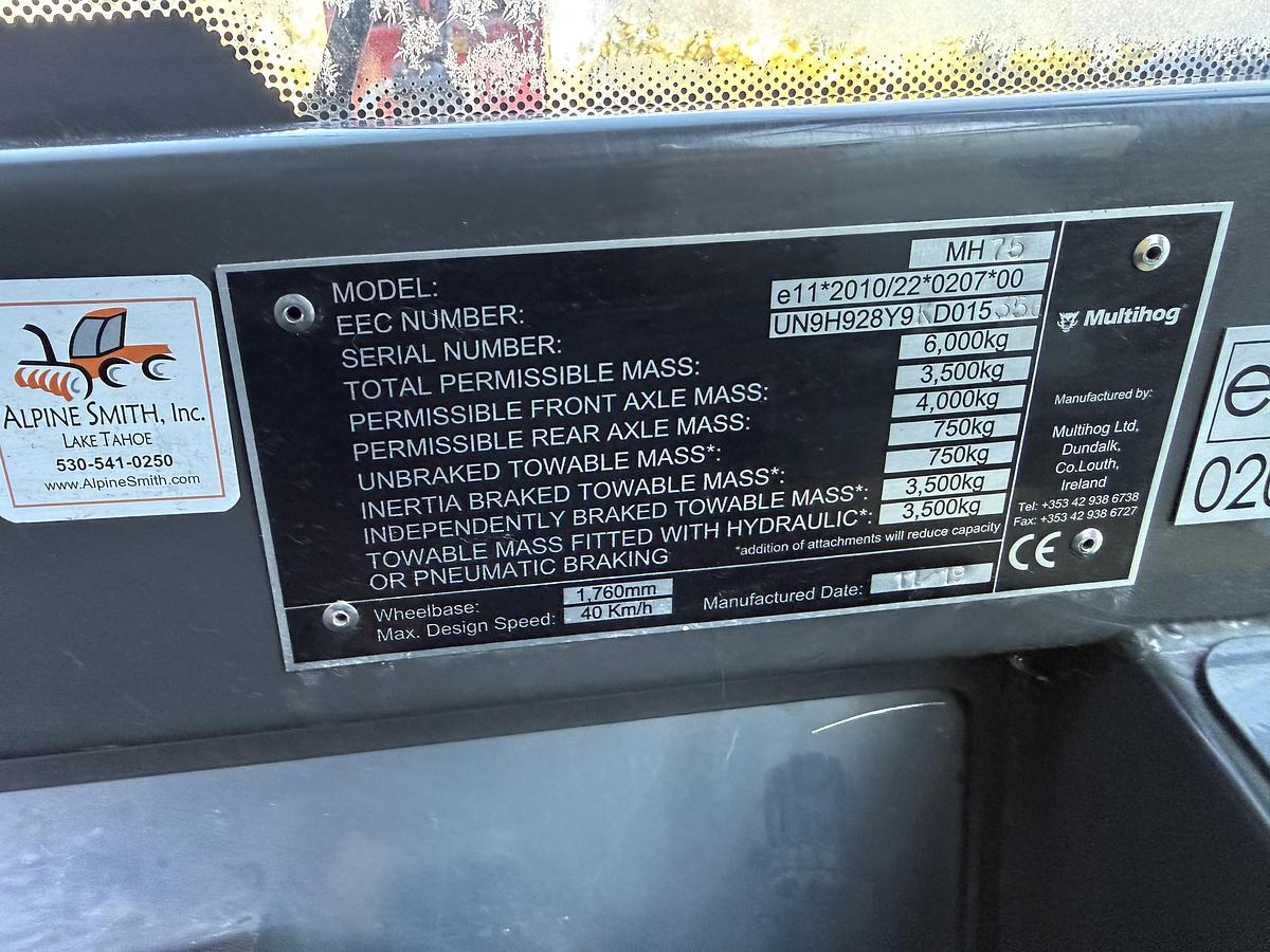 Used 2020 Multi Hog MH75