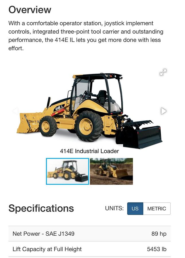 Used 2007 CAT 414E IL