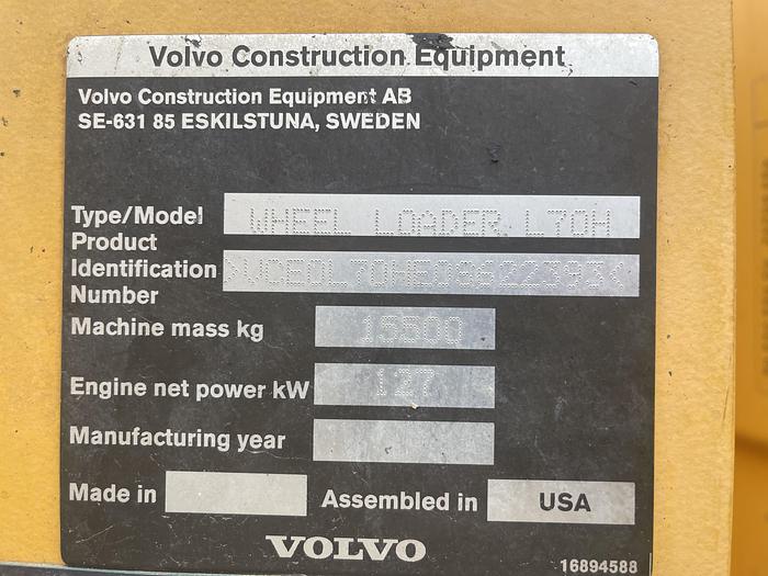 Used 2016 Volvo L70H