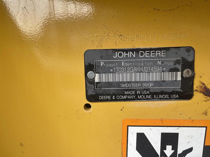 Used 2017 John Deere 312GR