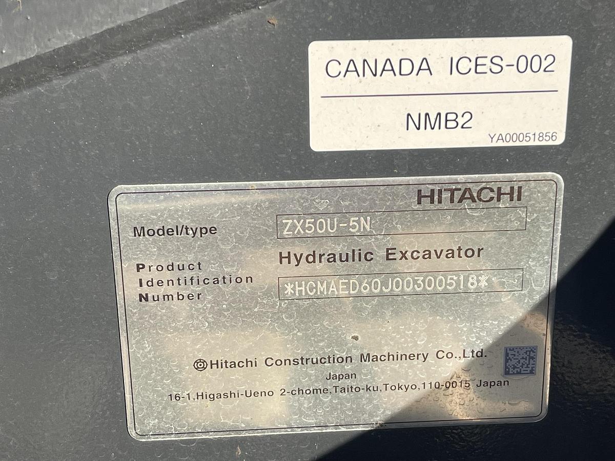 Used 2024 Hitachi Hitachi Zaxis ZX50U