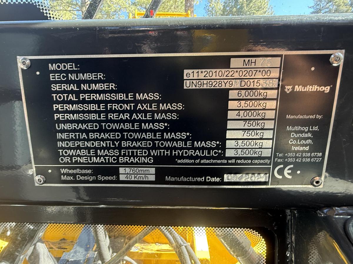 Used 2021 Multi Hog MH75