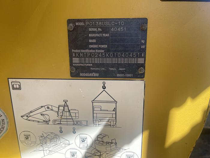 Used 2014 Komatsu PC138 USLC-10