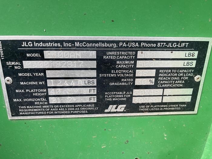 Used 2014 JLG E400AN 2WD 40FT