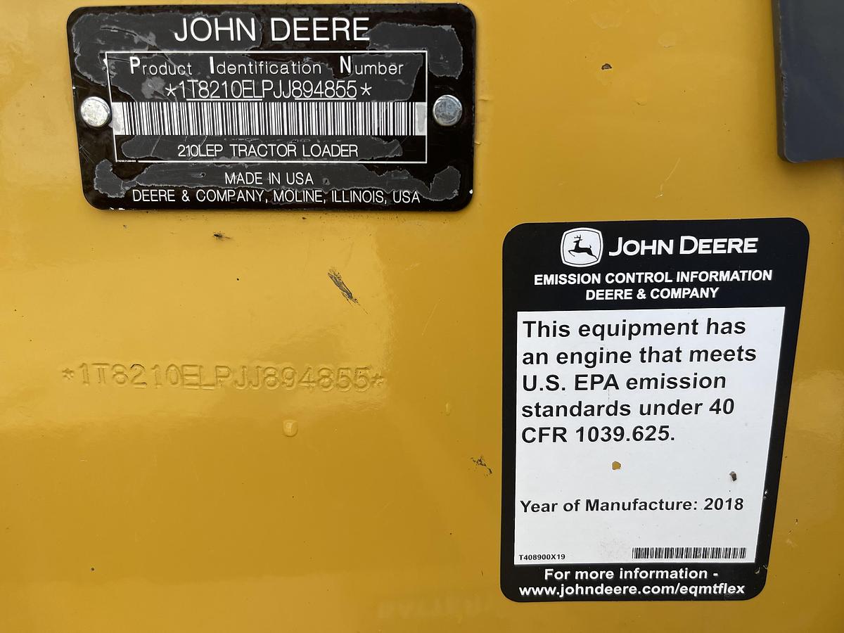 Used 2018 John Deere 210