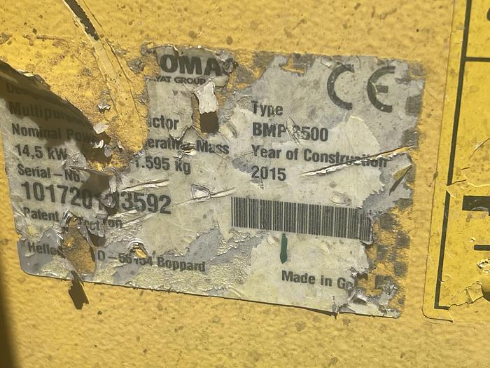 Used 2015 BOMAG BMP8500 ECO