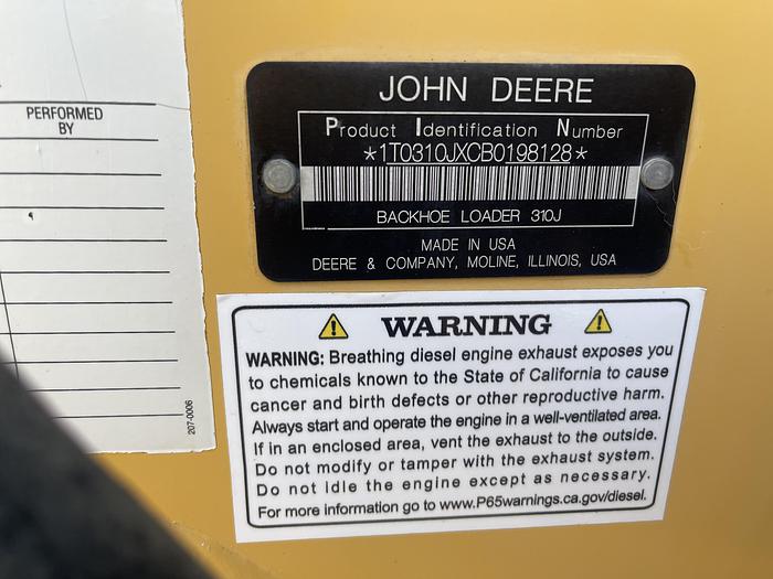 Used 2011 John Deere 310J
