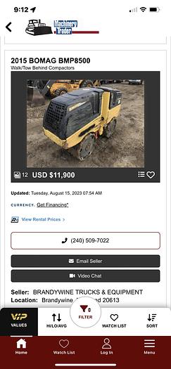 Used 2015 BOMAG BMP8500 ECO