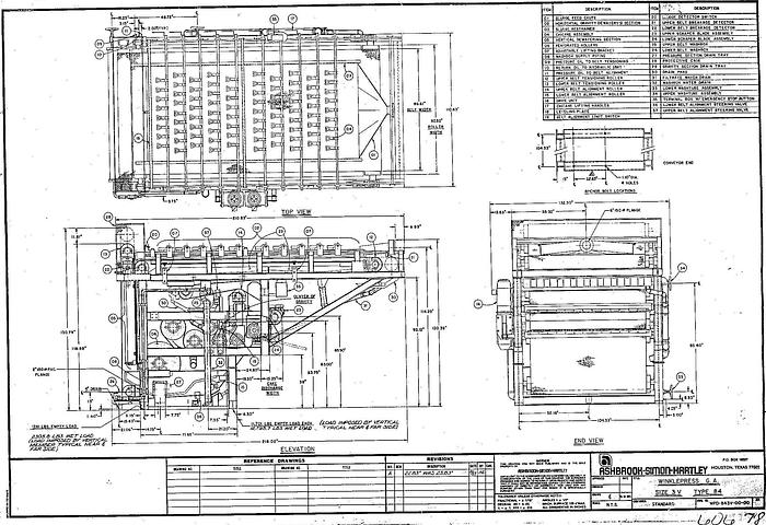 Used Ashbrook-Simon-Hartley 3VWP Size 3 Belt Dewatering Press, Winklepress, 2.0 Meter, #25131