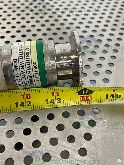 Used Sani-Tech  STHT-WR-1000 144" Silicone Hose w/ 1" Sanitary Fitting