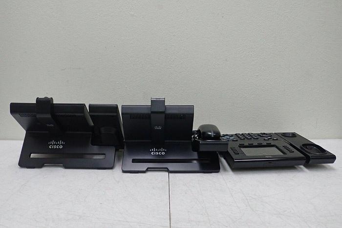 Used Lot of 3 Cisco Model CP-9951 UC Phones with 2 Stands and 1 Handset