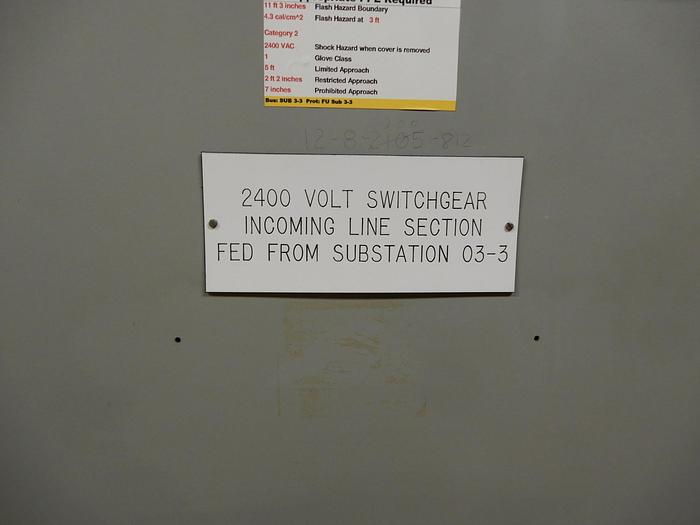 Used 2400 V SIEMENS SWITHGEAR