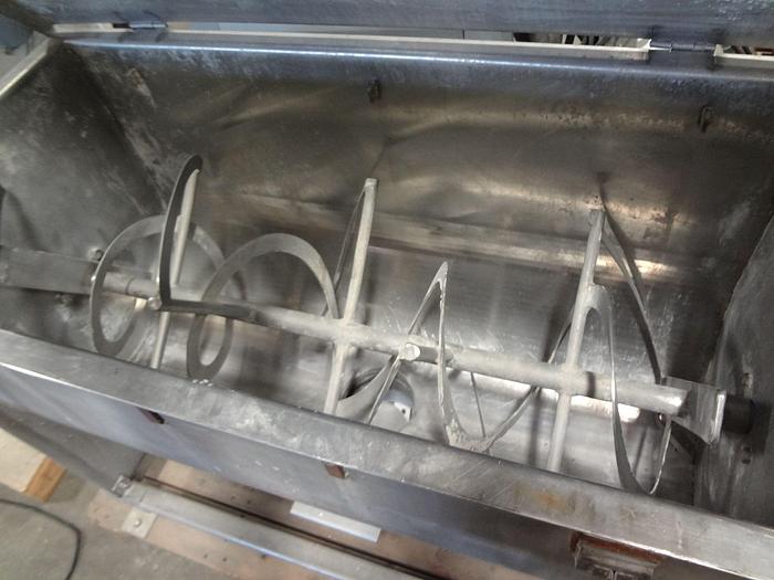 Used Mixer, Ribbon, 10 CF, S/st, Double Ribbon, 24" x 46",Mixer, Ribbon, 10 CF, S/st, Double Ribbon, 24" x 46", #S741437