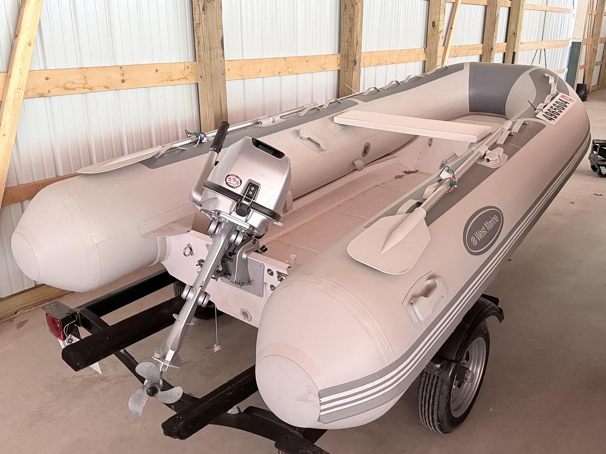Used 2021 West Marine RIB-350 Fiberglass Double Floor Inflatable Boat
