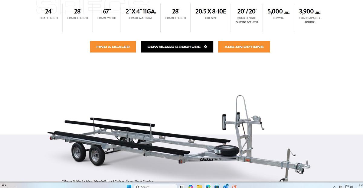 2026 GENESIS TRAILERS PF24T