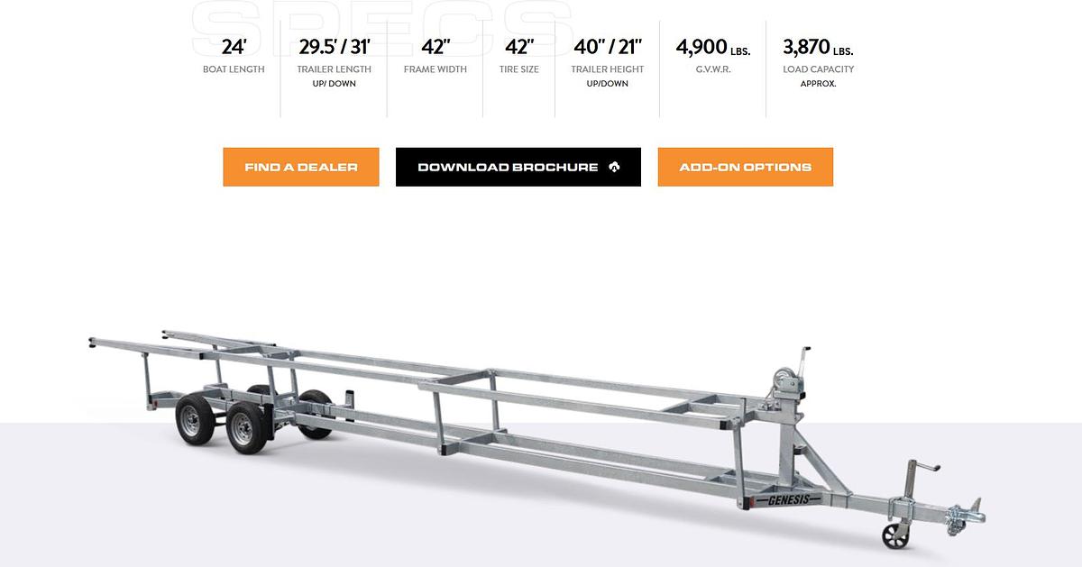 2026 GENESIS TRAILERS PC24T Crank Up