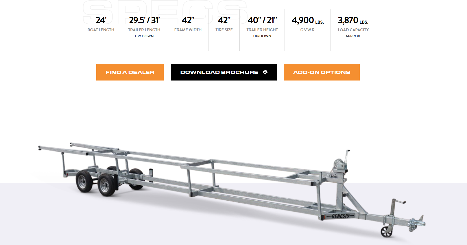 2026 GENESIS TRAILERS PC24T Crank Up