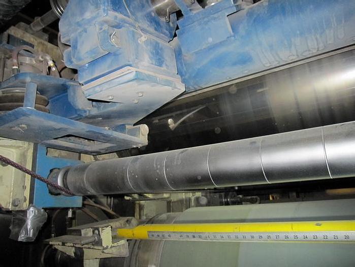 Used Voith  3 Roll Soft Calender, 89" Face 2 Soft Covered Roll, 1 Heated Roll 350° Hot Oil, 2500 Pli, 2 Cooling Lead Rolls, Threading System, Siemens Drive System. #27155