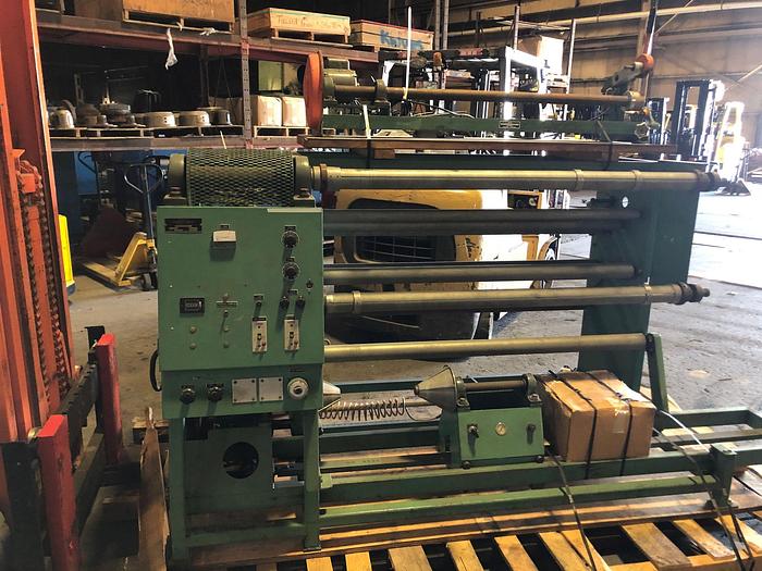 Used 60" VOORWOOD SLITTER REWINDER 18" REWIND DIAMETER CANTILEVERED SHAFTS