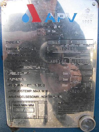 Brugt APV N35 Pladevarmevekslere.