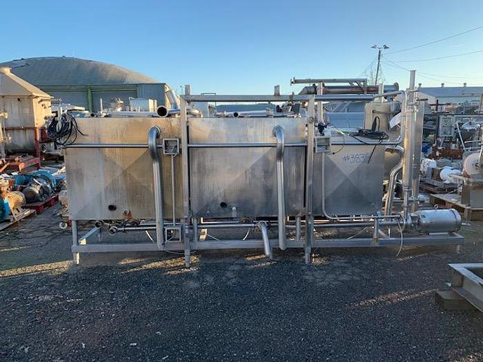 Used 3 Tank Stainless Steel CIP Skid System