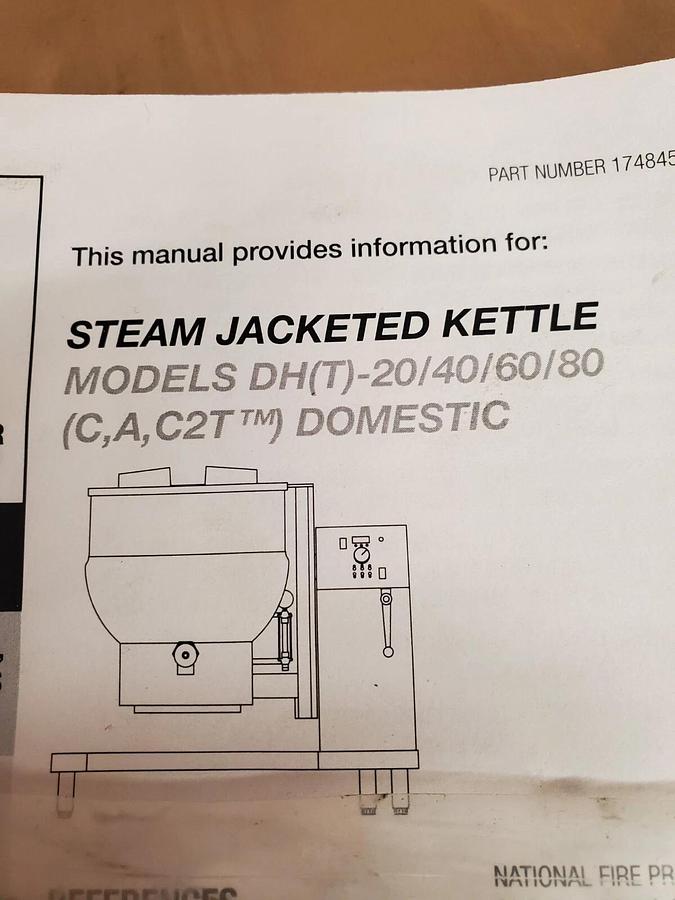 NEW unused GROEN Tilting Steam KETTLE DHT/20 Natural Gas 20 Gallons