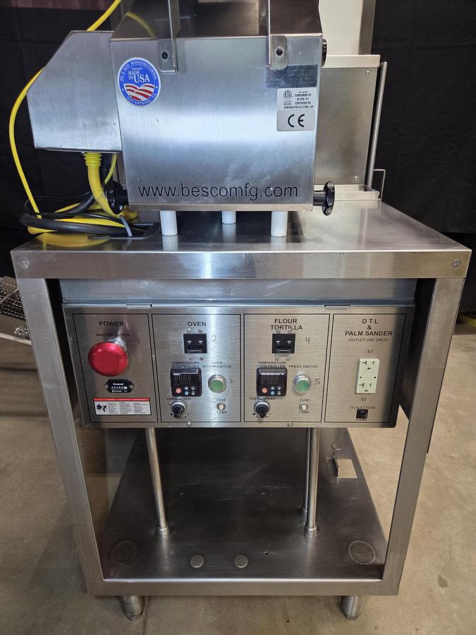 Used BE&SCO BETA 900 E Electric Tortilla Press and Oven Combo