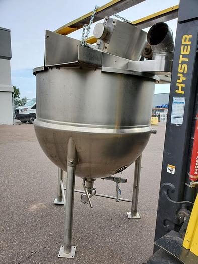Used very nice LEE 300 GALLON Direct Steam Kettle  MIXER model 300D9MS
