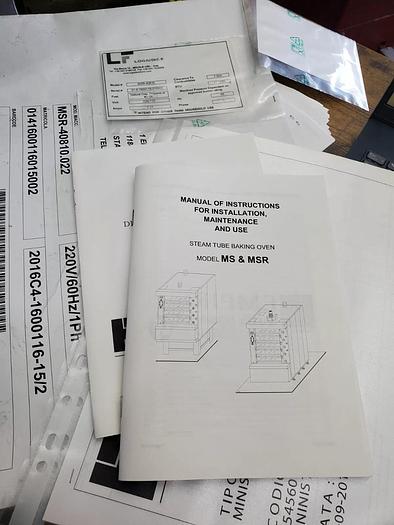 Used unused LOGIUDICE EMPIRE 4 DECK GAS STONE DECK STEAM TUBE OVEN LFM(R)4-80X100