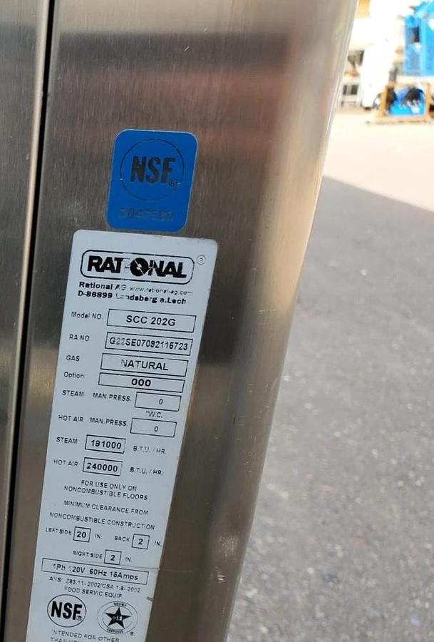 Used RATIONAL OVEN SCC202G ROLL-IN RACK Self Cooking Center