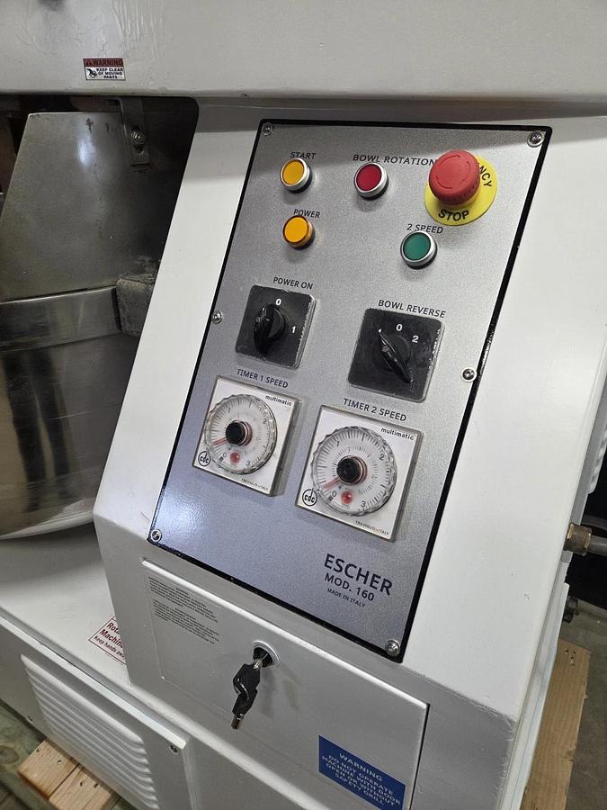 Used ESCHER 160 QUARTS Spiral Dough Mixer