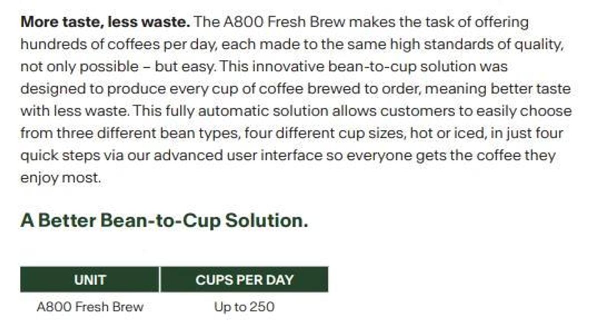 Used FRANKE A800 Fresh Brew FB Superautomatic Coffee Machine